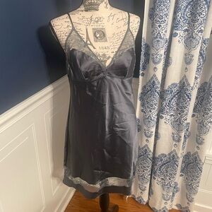 Victoria's Secret Charcoal Lace Slip Size Large